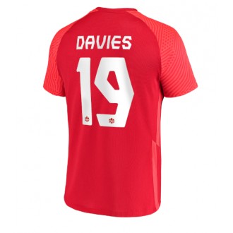 Herren Fußballbekleidung Kanada Alphonso Davies #19 Heimtrikot WM 2022 Kurzarm
